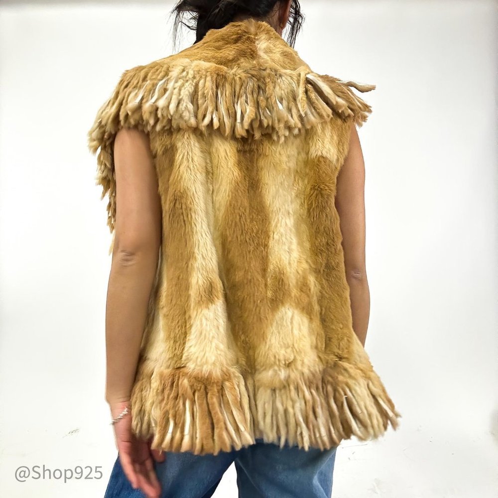 Misk Animal Pattern Tan Vest Size 40 - Picture 6 of 10